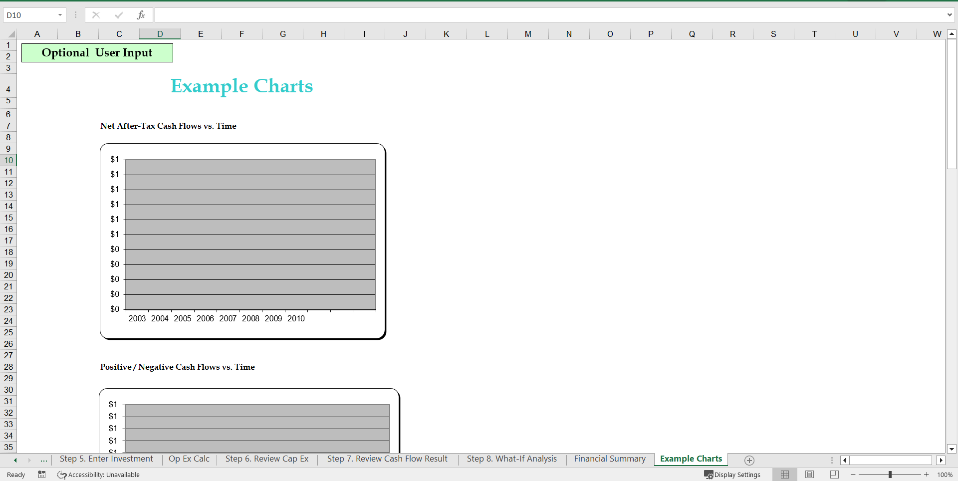 Business Case Template Excel (Excel) Slideshow View
