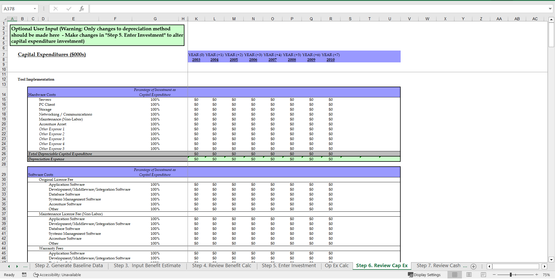 Business Case Template (Excel template (XLS)) Preview Image