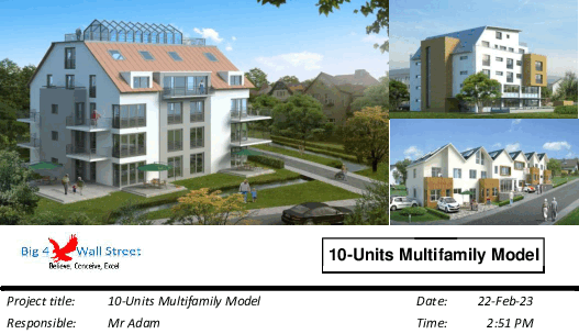 Multi Family Residential Model (Excel template (XLSX)) Preview Image