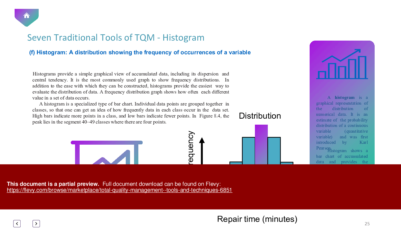 Total Quality Management - Tools and Techniques (142-slide PowerPoint presentation (PPTX)) Preview Image