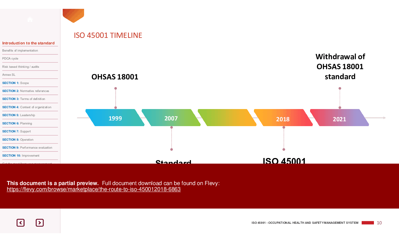 This is a partial preview of The Route to ISO 45001:2018 (89-slide PowerPoint presentation (PPTX)). Full document is 89 slides. 