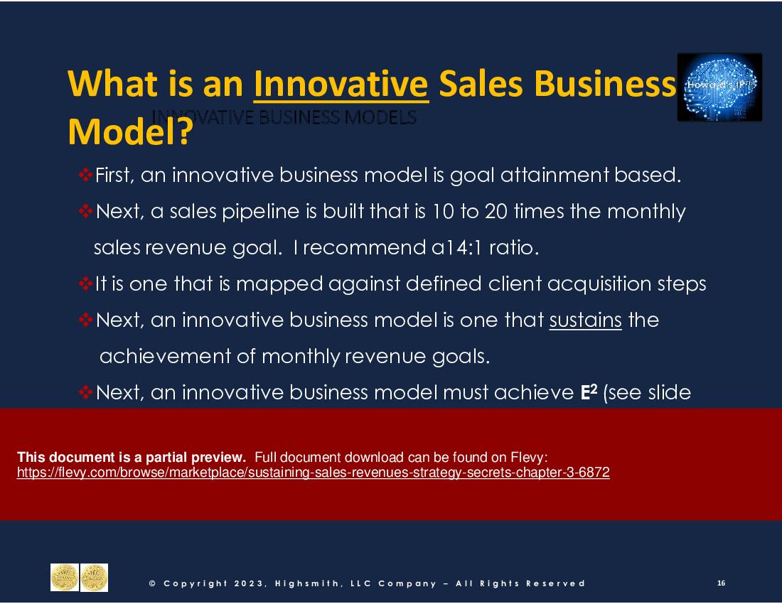 Sustaining Sales Revenues: Strategy Secrets (Chapter 3) (28-slide PPT PowerPoint presentation (PPTX)) Preview Image