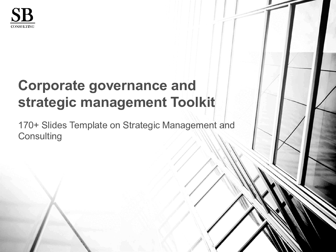 This is a partial preview of Complete Strategic Management Consulting Guide and Toolkit (178-slide PowerPoint presentation (PPTX)). Full document is 178 slides. 