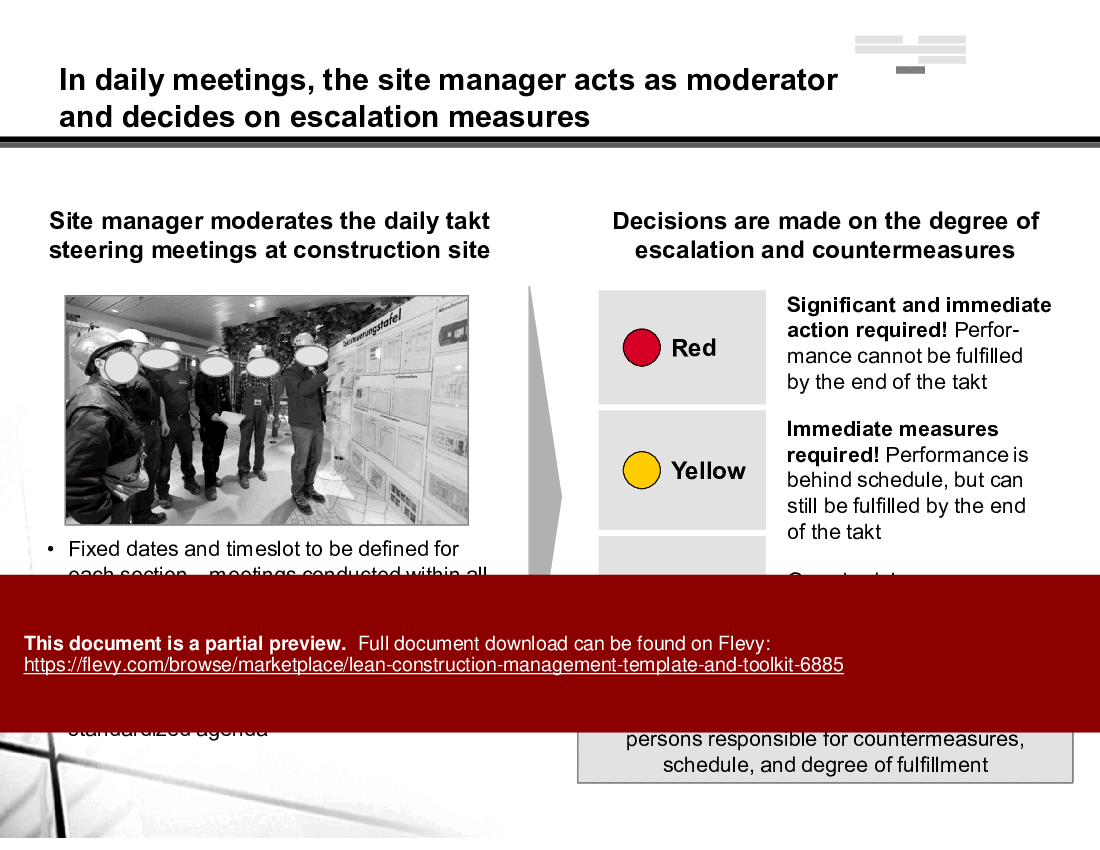 Lean Construction Management Template and Toolkit (58-slide PPT PowerPoint presentation (PPTX)) Preview Image