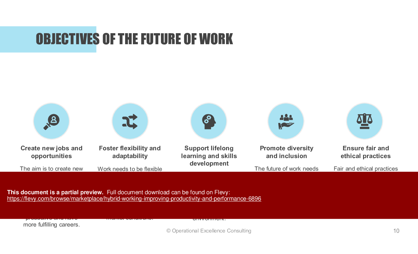 Hybrid Working: Improving Productivity and Performance (78-slide PowerPoint presentation (PPTX)) Preview Image