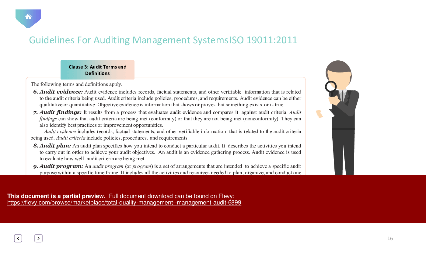 Total Quality Management - Management Audit (93-slide PowerPoint presentation (PPTX)) Preview Image
