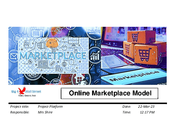 Online Marketplace Financial Model