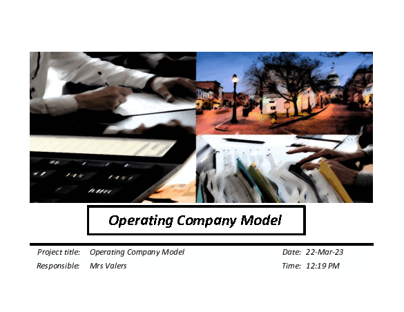 Operating Company Financial Model (Excel template (XLSX)) Preview Image