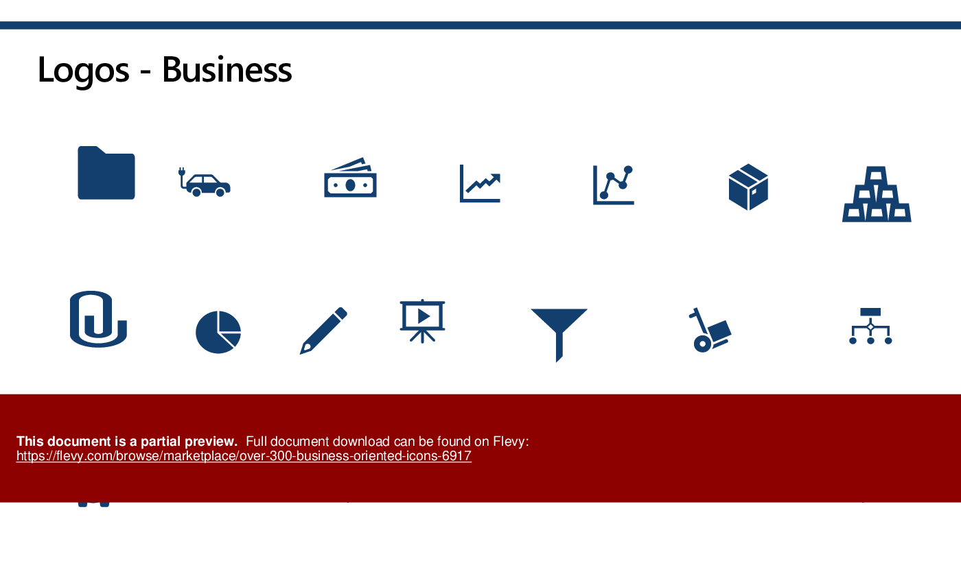 Over 300 Business-oriented Icons (14-slide PPT PowerPoint presentation (PPTX)) Preview Image