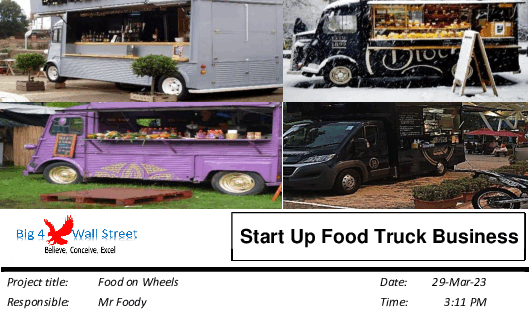 Start Up Food Truck Business Financial Model (Excel workbook (XLSX)) Preview Image
