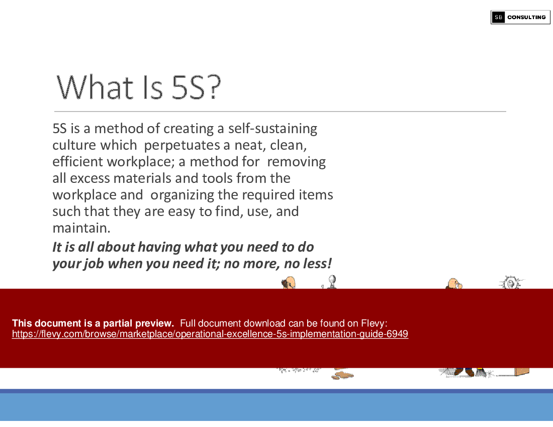 Operational Excellence 5S Implementation Guide (52-slide PPT PowerPoint presentation (PPTX)) Preview Image