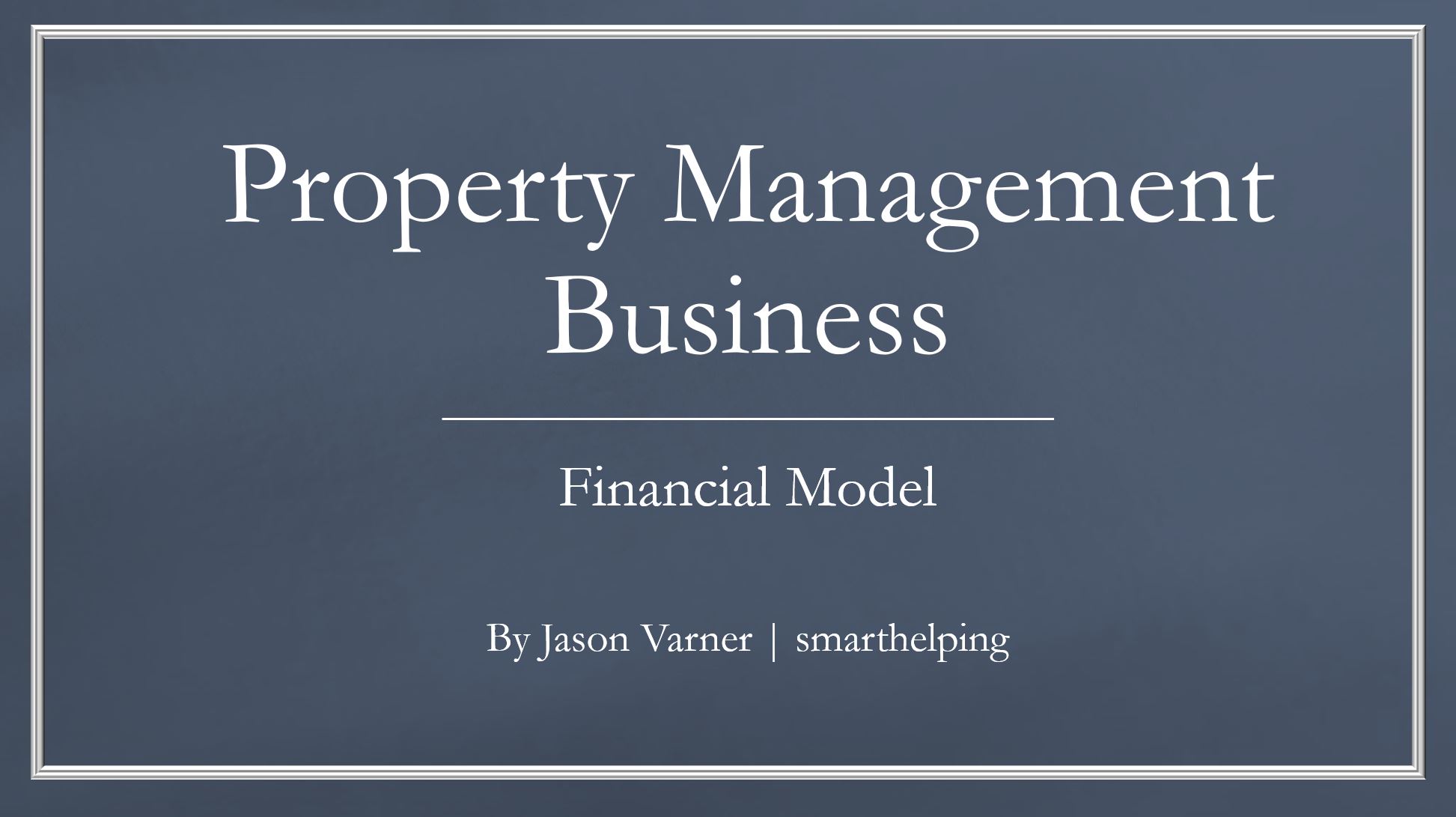 Property Management Projection Template (Excel workbook (XLSX)) Preview Image