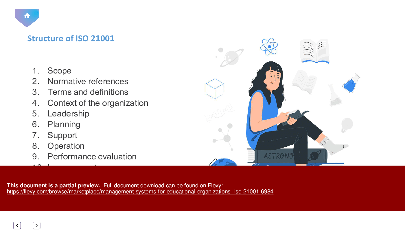 Management Systems for Educational Organizations - ISO 21001 (44-slide PPT PowerPoint presentation (PPTX)) Preview Image