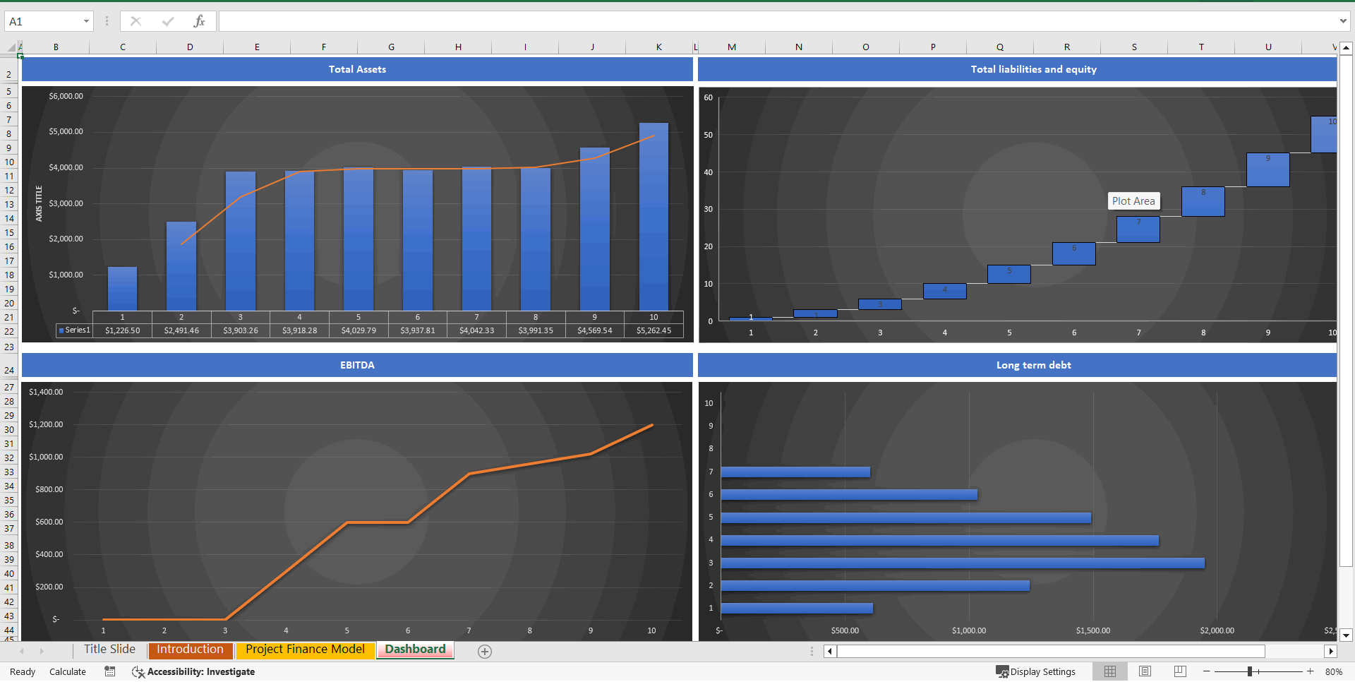 Integrated Project Finance Model (Excel template (XLSX)) Preview Image