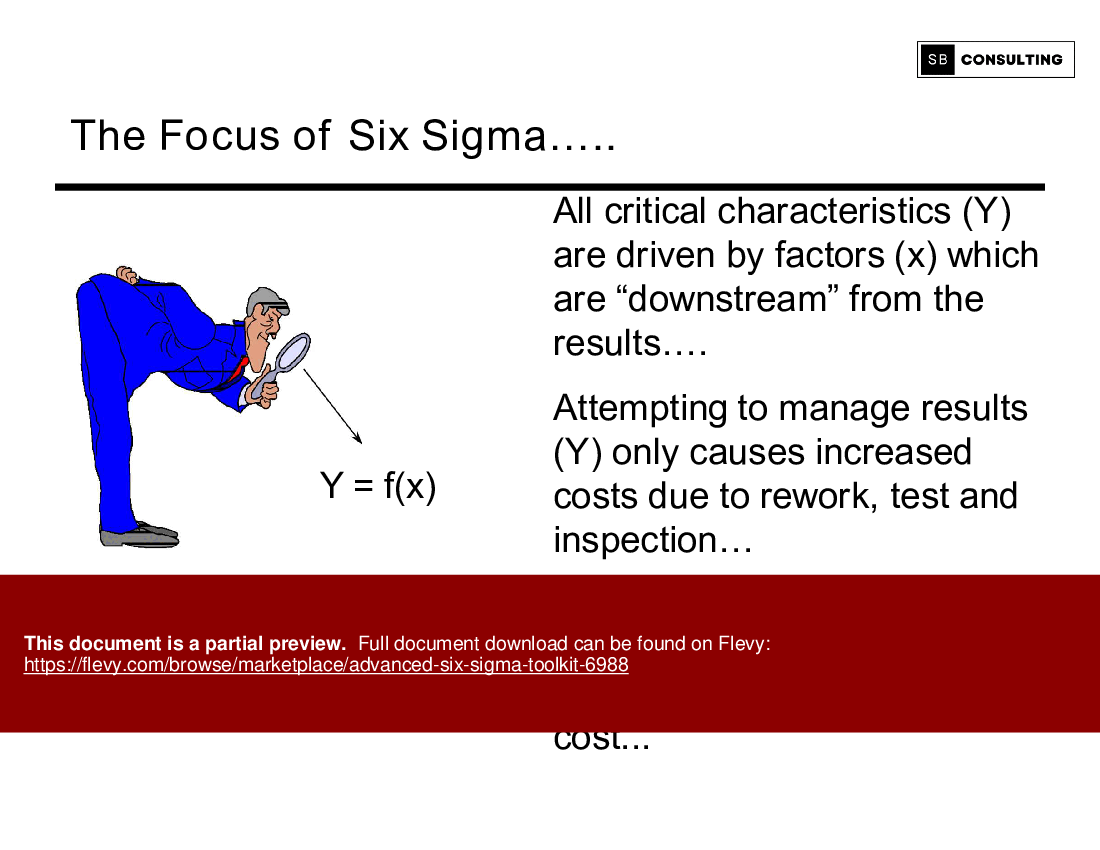 Advanced Six Sigma Toolkit (299-slide PPT PowerPoint presentation (PPTX)) Preview Image