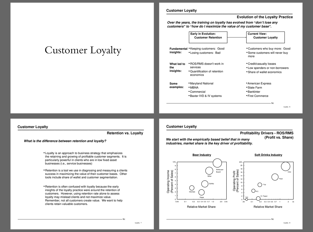 Customer Loyalty