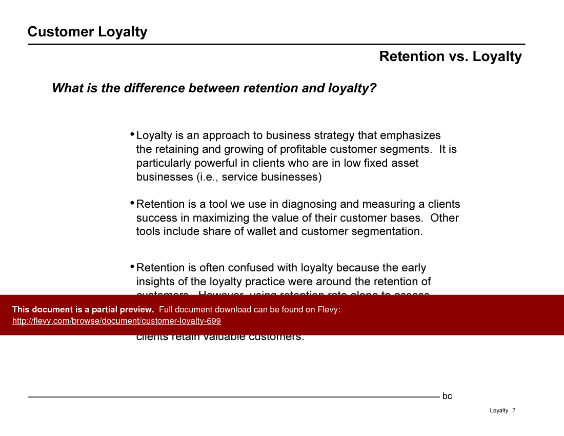 Customer Loyalty (89-slide PPT PowerPoint presentation (PPT)) Preview Image