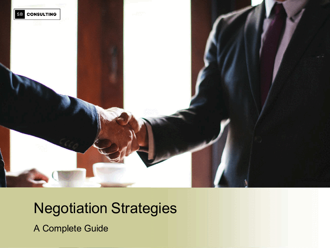 Business Strategy: Negotiation Strategy (86-slide PowerPoint presentation (PPTX)) Preview Image