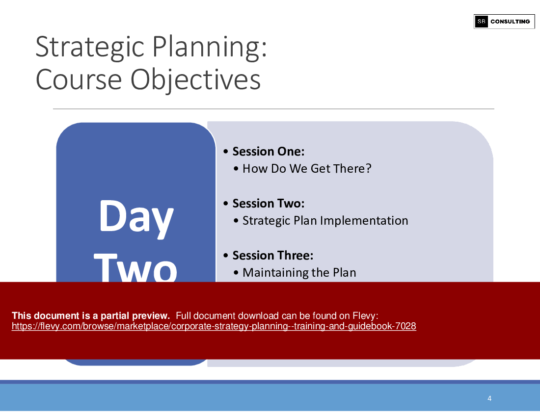 Corporate Strategy Planning - Training and Guidebook (156-slide PowerPoint presentation (PPT)) Preview Image