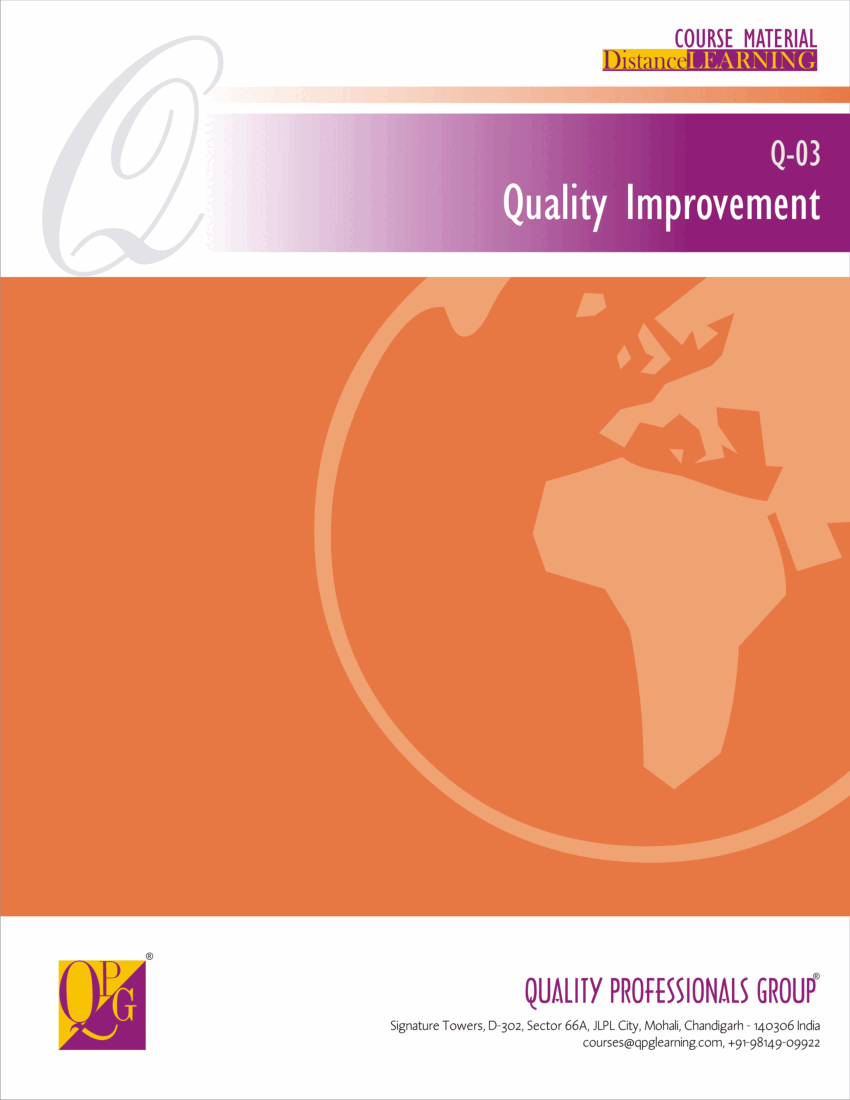 Problem Solving & Quality Control (QC) Tools (CQP Module 3) (99-page PDF document) Preview Image