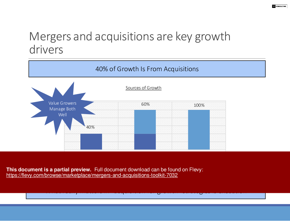 Mergers & Acquisitions Toolkit (101-slide PowerPoint presentation (PPTX)) Preview Image