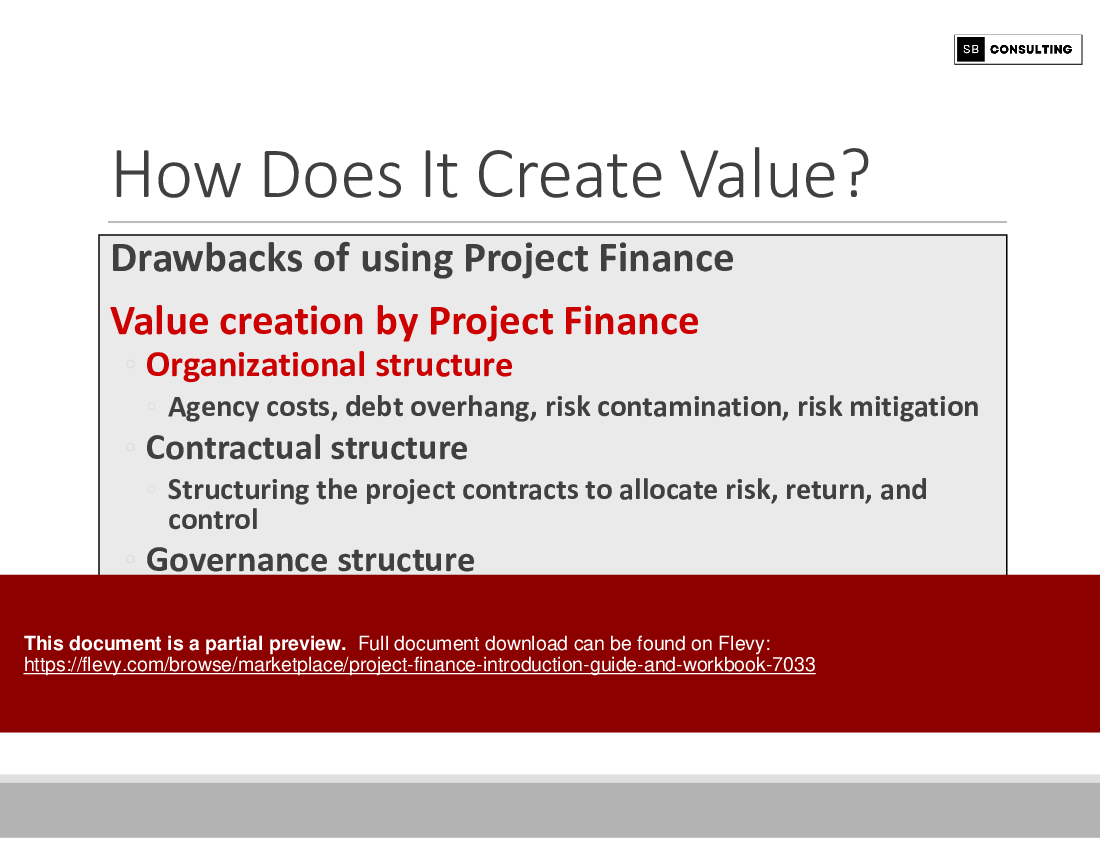Project Finance Introduction Guide and Workbook (129-slide PPT PowerPoint presentation (PPTX)) Preview Image