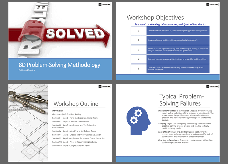 8D Problem Solving Methodology Training and Toolkit PPT