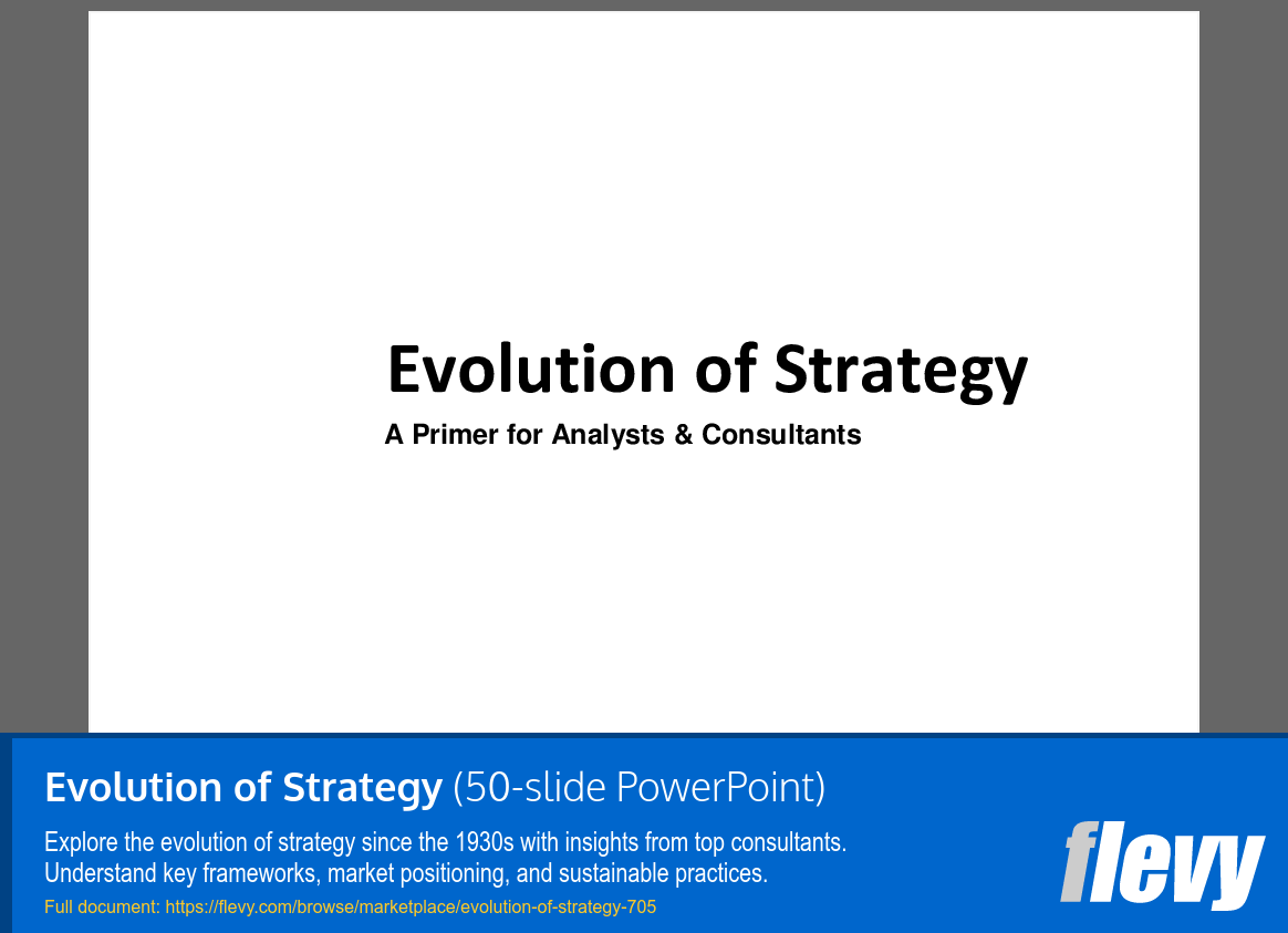 Evolution of Strategy (50-slide PPT PowerPoint presentation (PPT)) Preview Image