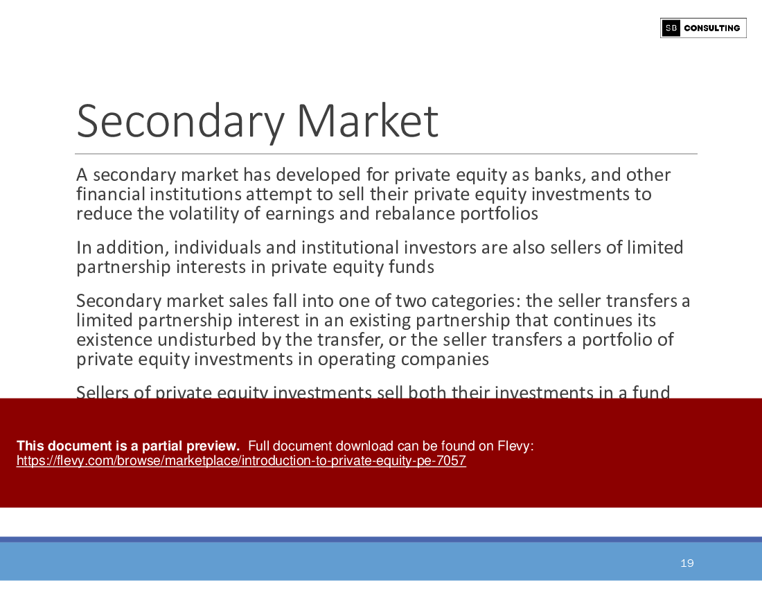 Introduction to Private Equity (PE) (70-slide PPT PowerPoint presentation (PPTX)) Preview Image