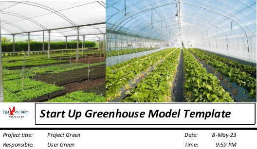 Greenhouse Start Up Model Template in Excel (Excel workbook (XLSM)) Preview Image