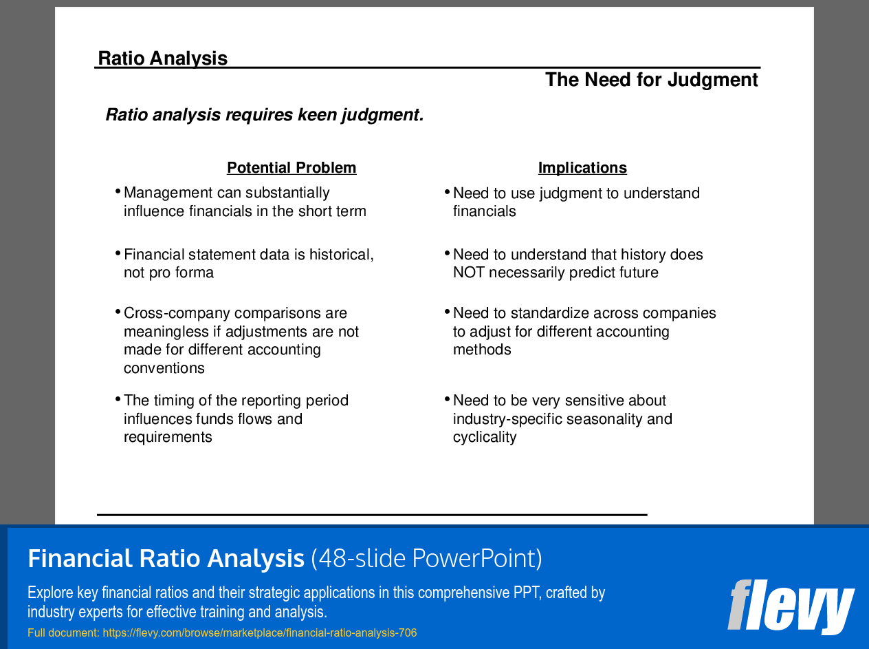 Financial Ratio Analysis (48-slide PPT PowerPoint presentation (PPT)) Preview Image