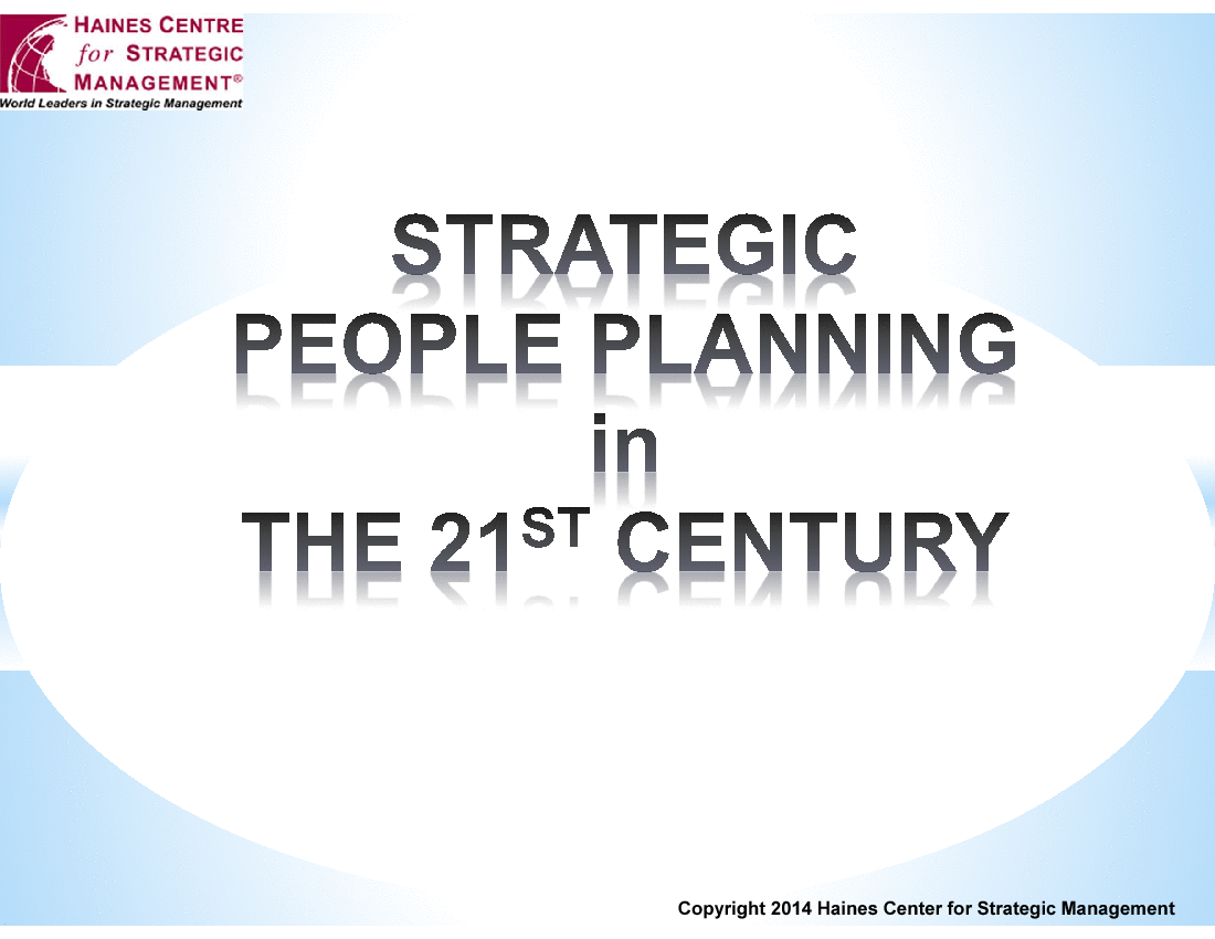 Strategic People / Human Resource Planning (66-slide PPT PowerPoint presentation (PPTX)) Preview Image