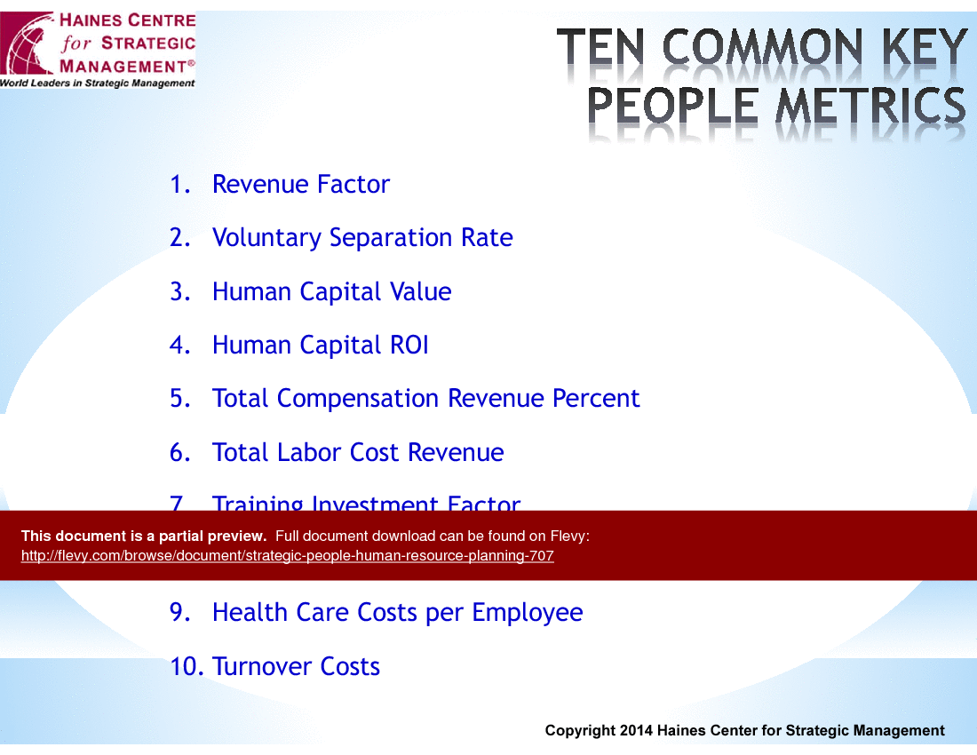 Strategic People / Human Resource Planning (66-slide PPT PowerPoint presentation (PPTX)) Preview Image