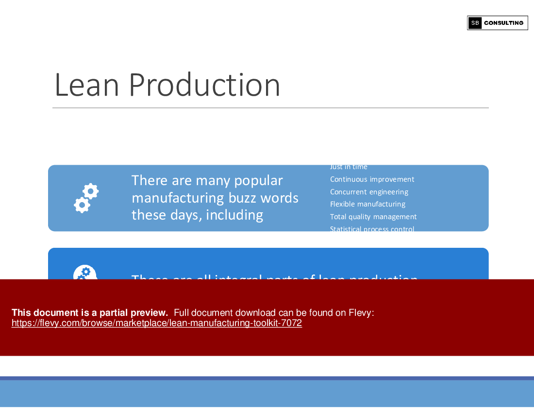 Lean Manufacturing Toolkit (277-slide PPT PowerPoint presentation (PPTX)) Preview Image