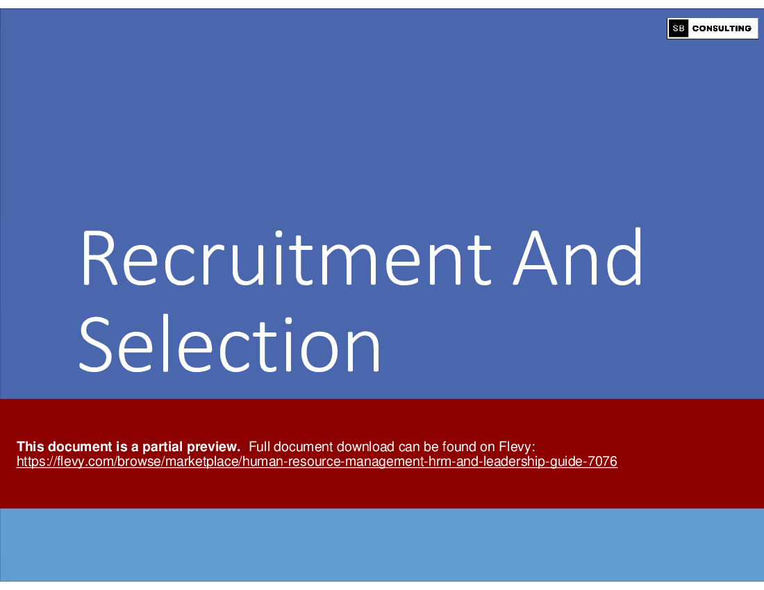 Human Resource Management (HRM) and Leadership Guide (200-slide PowerPoint presentation (PPTX)) Preview Image