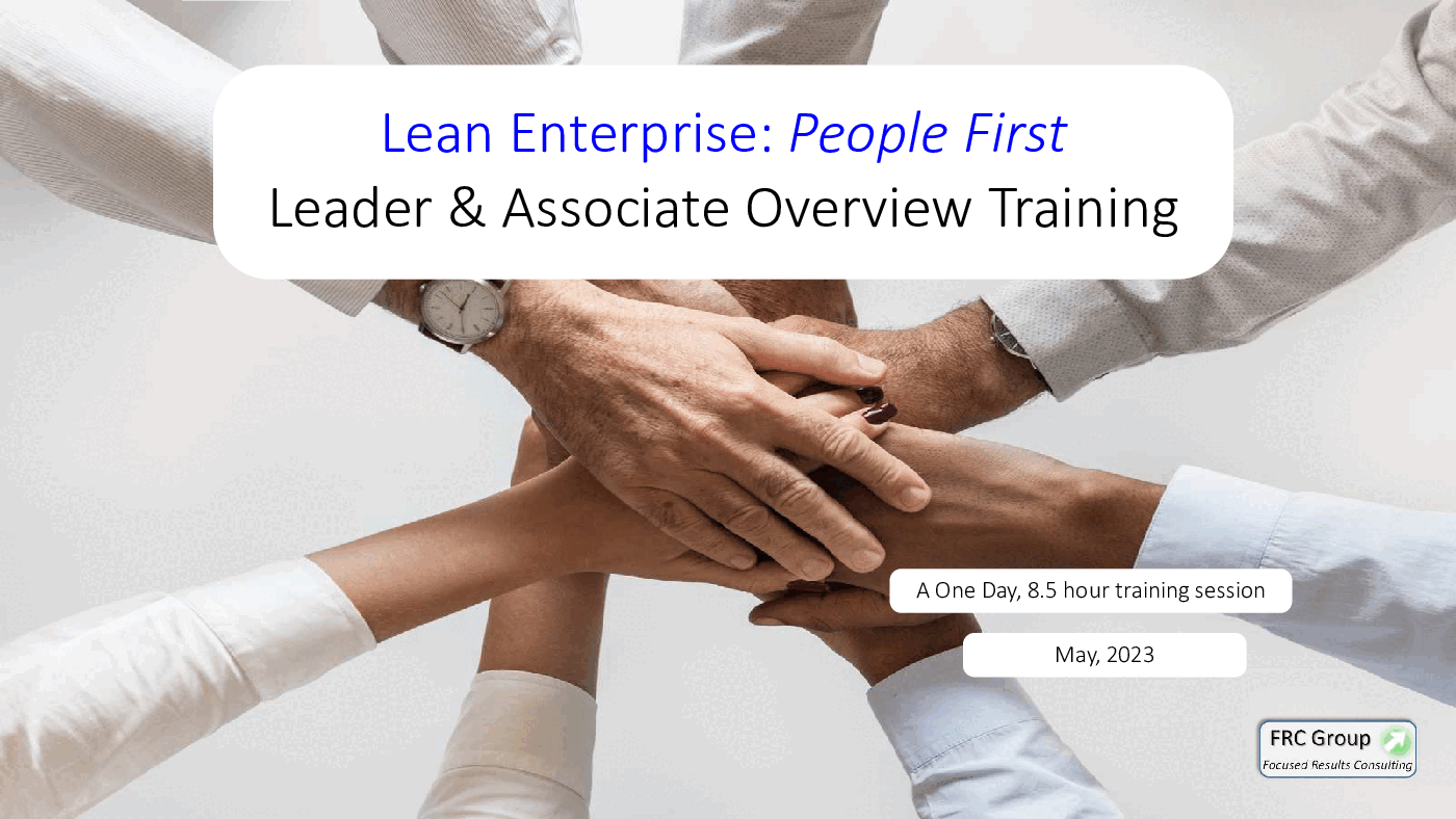 Lean Enterprise Leader & Associate Overview Training