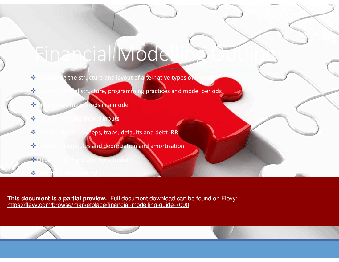 This is a partial preview of Financial Modeling Guide (136-slide PowerPoint presentation (PPTX)). Full document is 136 slides. 