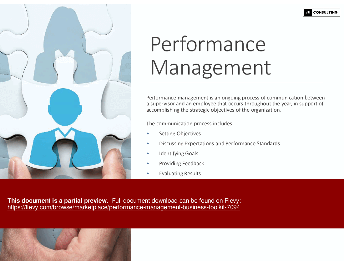 This is a partial preview of Performance Management Toolkit (164-slide PowerPoint presentation (PPTX)). Full document is 164 slides. 