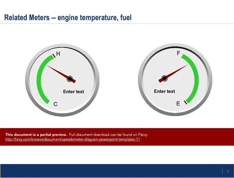 This is a partial preview of Speedometer Diagram PowerPoint Templates. Full document is 8 slides. 