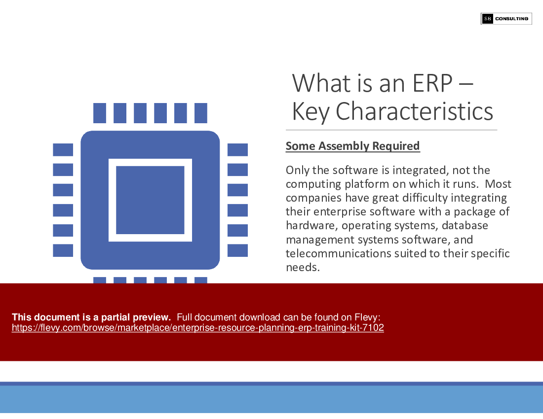 This is a partial preview of Enterprise Resource Planning (ERP) Training Kit (161-slide PowerPoint presentation (PPTX)). Full document is 161 slides. 