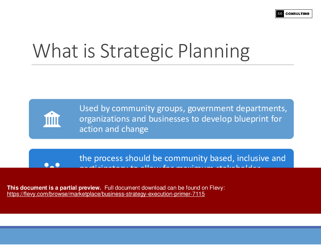 Business Strategy Execution Primer (142-slide PowerPoint presentation (PPTX)) Preview Image