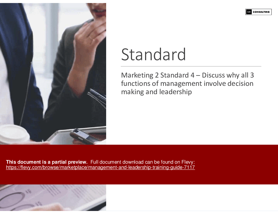 Management and Leadership Training Guide (123-slide PowerPoint presentation (PPTX)) Preview Image