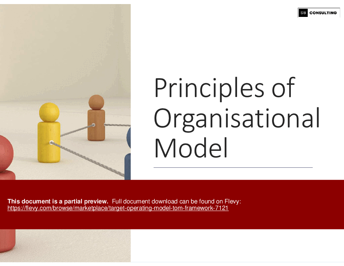 Target Operating Model (TOM)  Framework (48-slide PowerPoint presentation (PPTX)) Preview Image