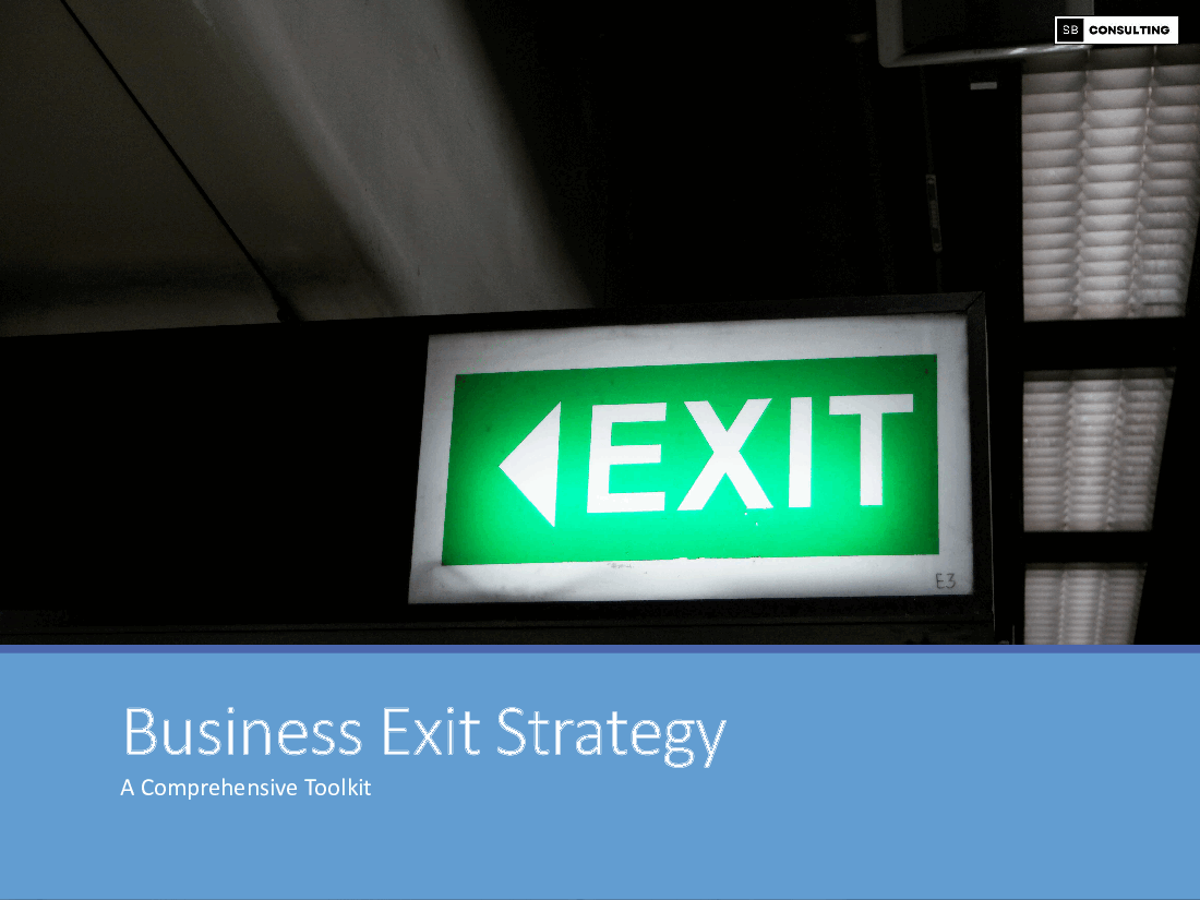 Business Exit Strategy Framework (66-slide PPT PowerPoint presentation (PPTX)) Preview Image