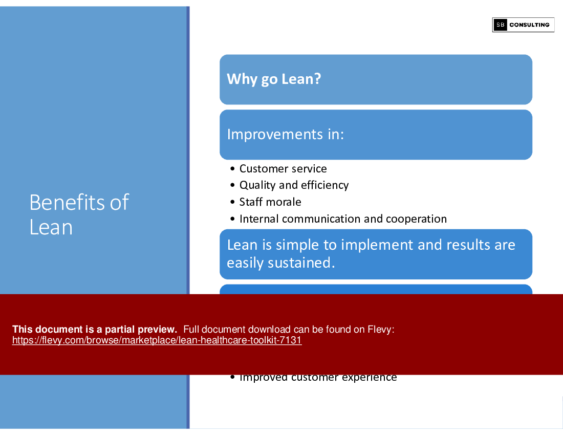 Lean Healthcare Toolkit (229-slide PPT PowerPoint presentation (PPTX)) Preview Image
