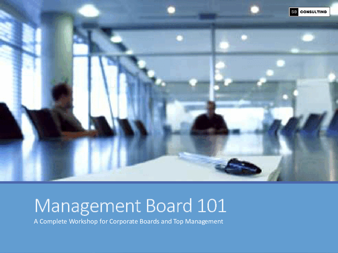 Management Board 101 - Guide (214-slide PowerPoint presentation (PPTX)) Preview Image