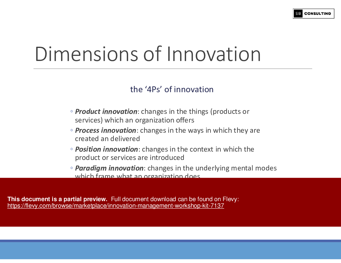 Innovation Management Workshop Kit (166-slide PowerPoint presentation (PPTX)) Preview Image