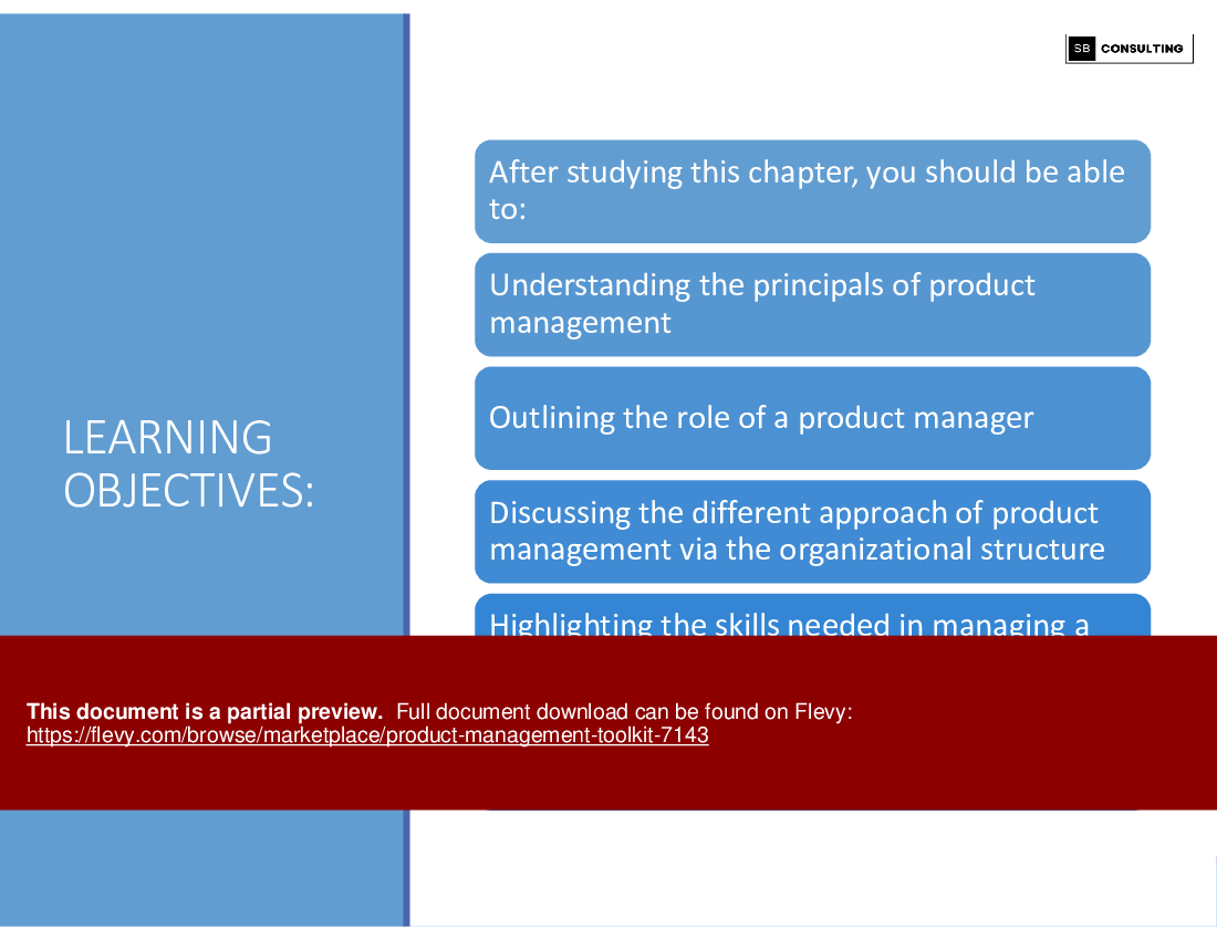 Product Management Toolkit (136-slide PowerPoint presentation (PPTX)) Preview Image