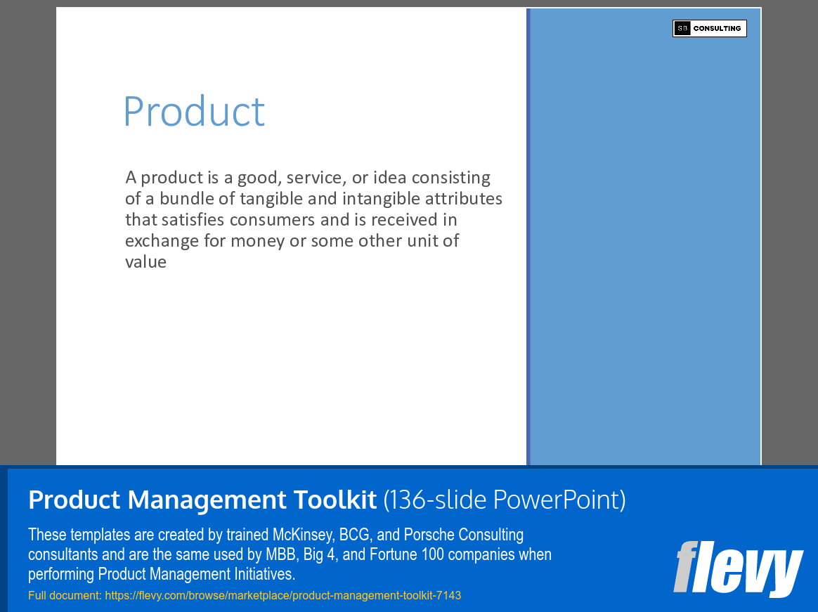 Product Management Toolkit (136-slide PPT PowerPoint presentation (PPTX)) Preview Image