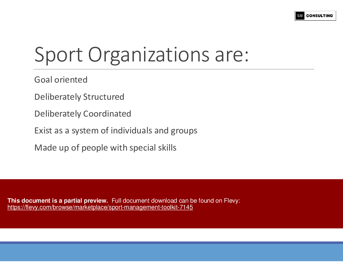 Sport Management Toolkit (194-slide PowerPoint presentation (PPTX)) Preview Image